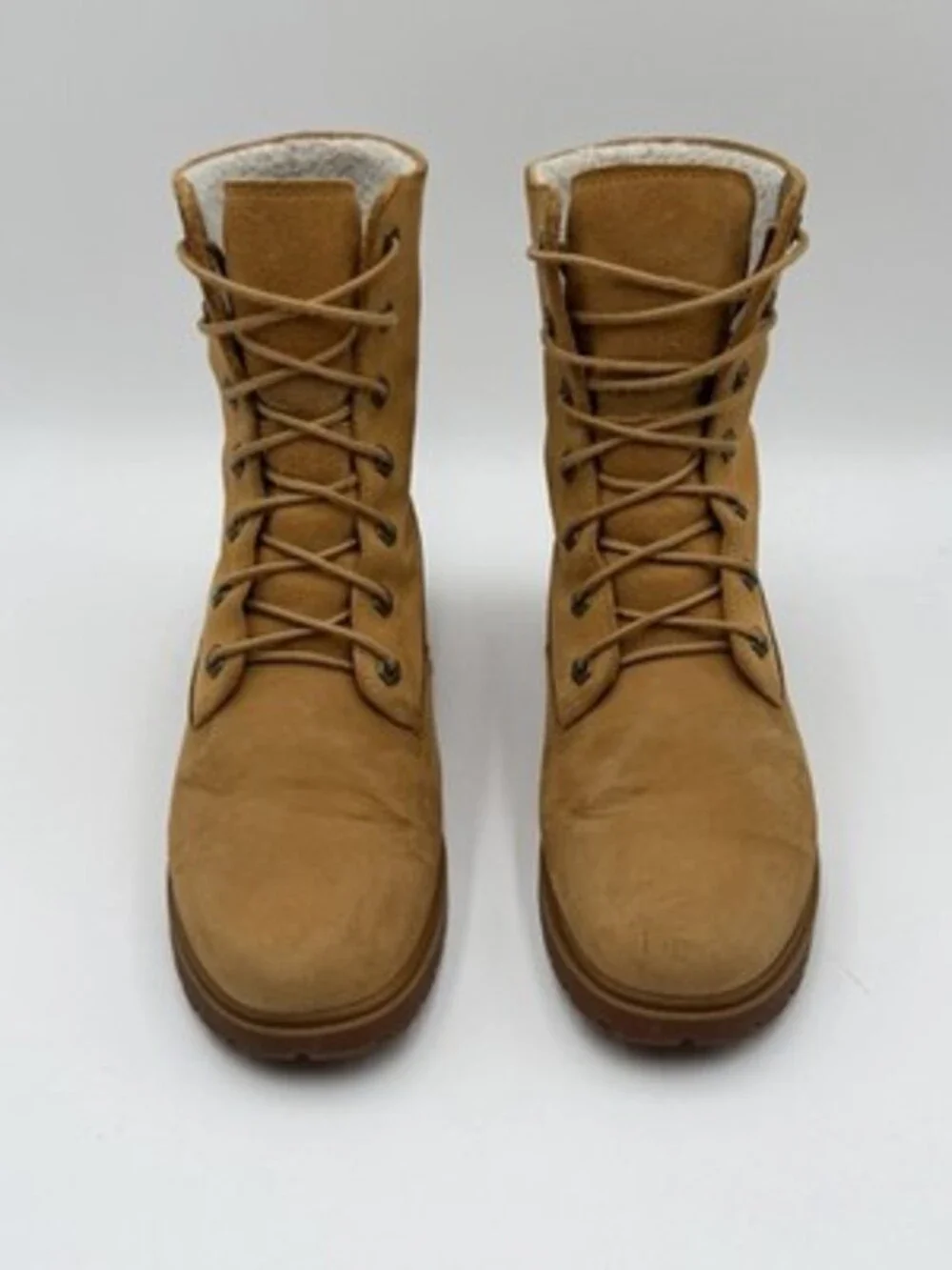 Timberland Boots Womens Size 7.5 Wheat Waterproof Fleece Lined Nubuck Teddy
